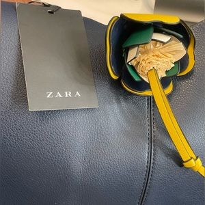 Blue Zara Shopping Bag